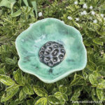 turquoise papaver van keramiek